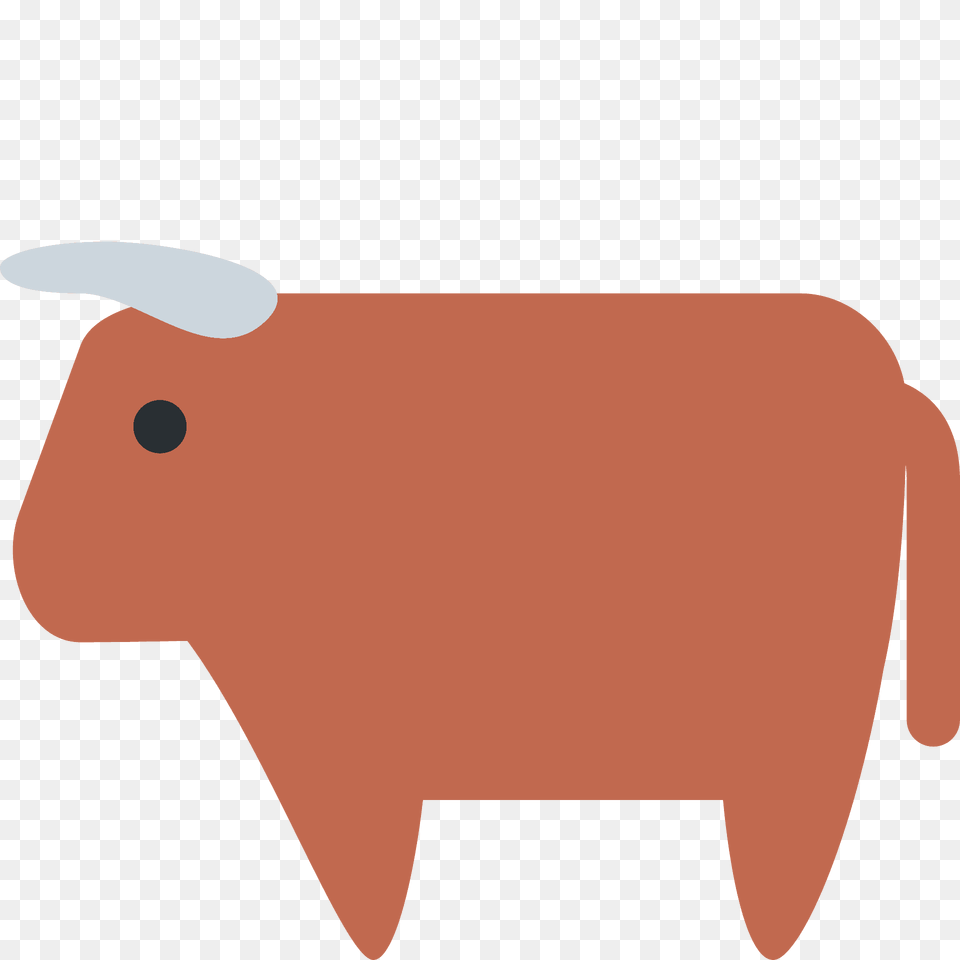 Ox Emoji Clipart, Animal, Bull, Mammal Png Image