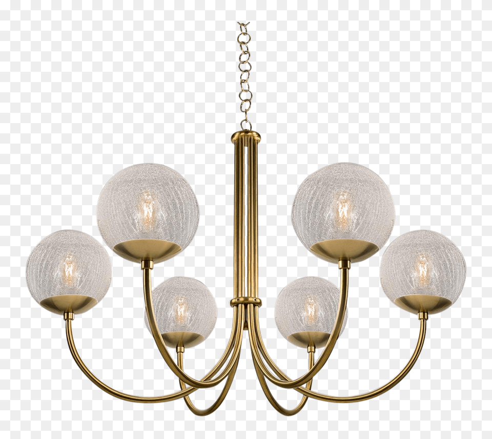 Oxford Brushed Brass Arm Cracked Glass Globes Pendant Light, Chandelier, Lamp, Light Fixture Free Transparent Png