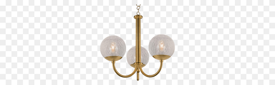 Oxford Brushed Brass Arm Cracked Glass Globes Pendant Light, Chandelier, Lamp, Light Fixture Png