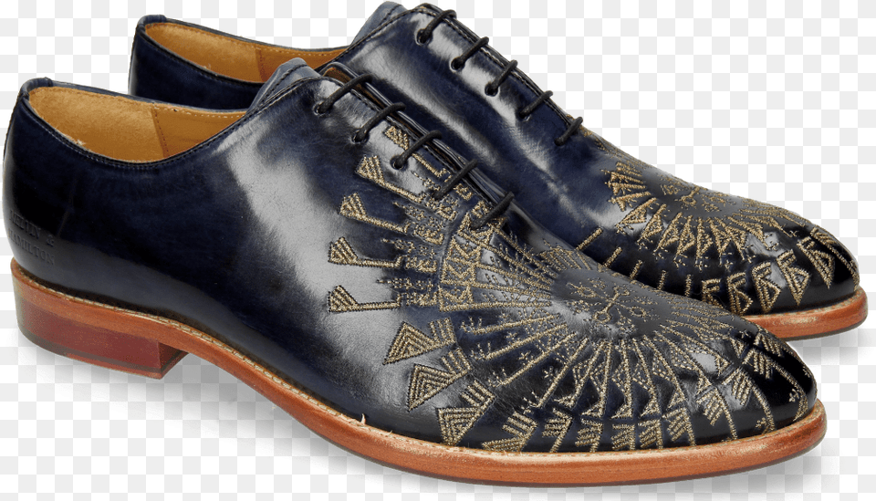 Oxford Shoes Kane 21 Navy Embrodery Gold Melvin Hamilton Kane, Clothing, Footwear, Shoe, Clogs Png Image