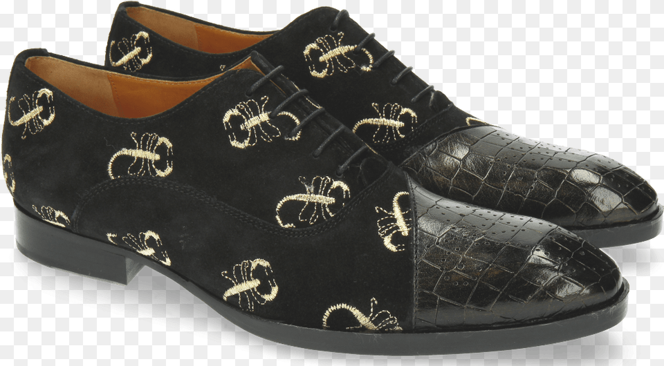 Oxford Shoes Ricky 9 Crock Suede Black Gold Slip On Shoe, Clothing, Footwear, Sneaker Free Png Download