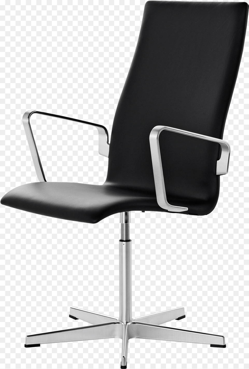 Oxfrod Classic Armchair Arne Jacobsen Black Soft Leather Oxford Chair Arne Jacobsen, Furniture Free Png