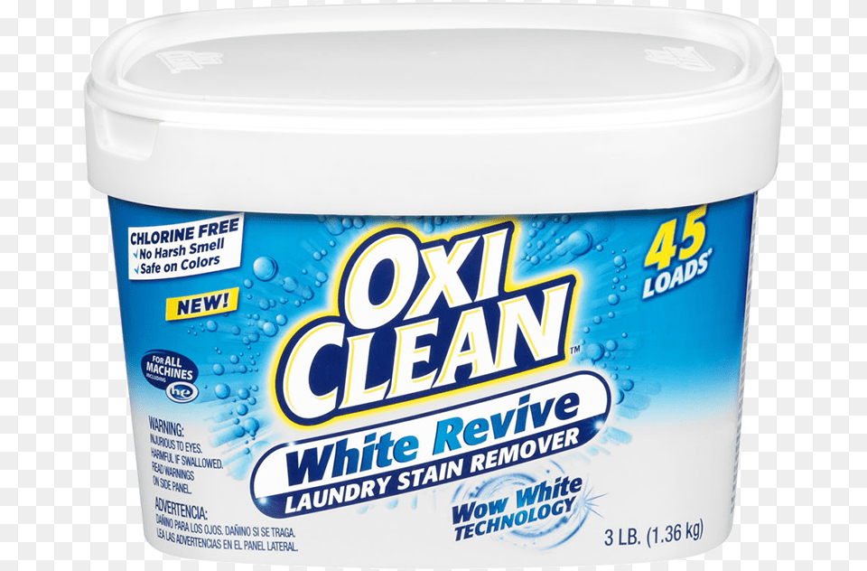 Oxiclean White Revive Is A Stain Remover Powder That Oxiclean White Revive Stain Remover, Dessert, Food, Yogurt, Bottle Free Png