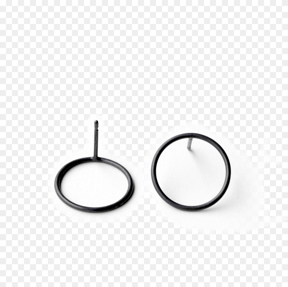 Oxidised Silver Circle Earrings Png