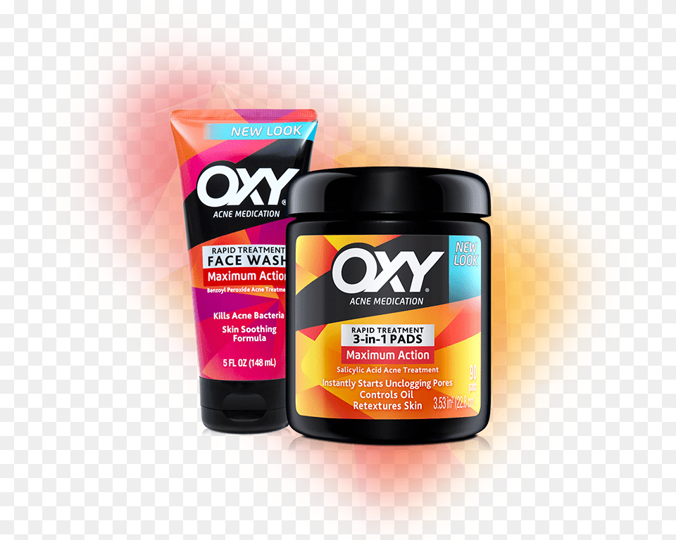 Oxy Maximum Action Oxy Acne Medication Maxium Action Advanced Face Wash, Bottle, Cosmetics, Sunscreen Free Png Download