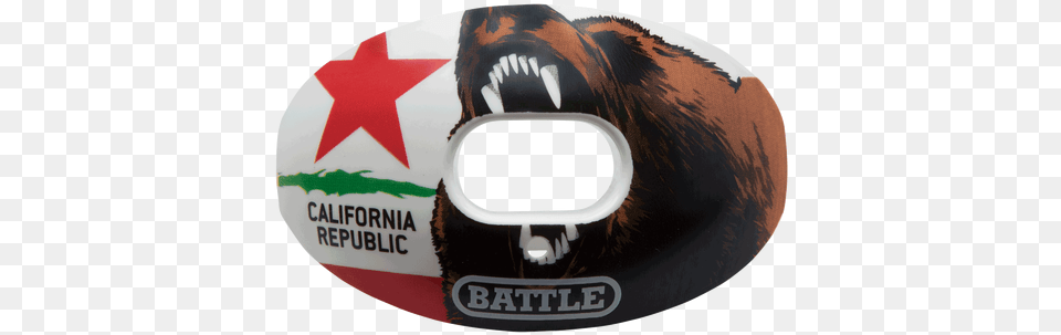 Oxygen California Flag Football Mouthguard Battle Sports Science State Flag Oxygen Lip Protector, Disk Free Png Download