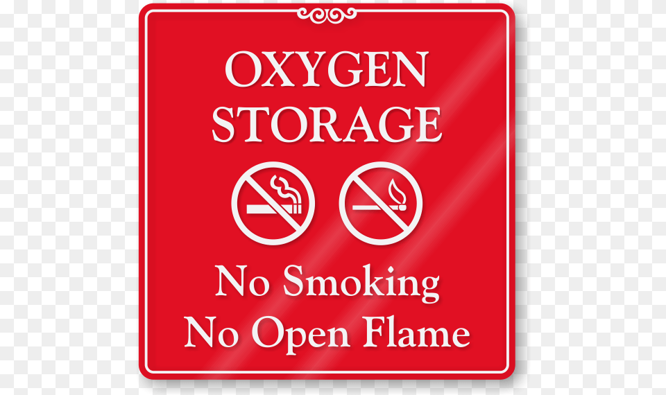 Oxygen Storage No Smoking Showcase Wall Sign Lincoln, Symbol, Advertisement, Poster, Text Png Image