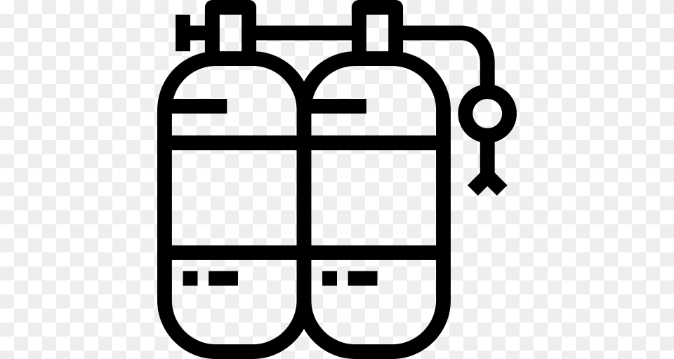 Oxygen Tank Icons And Graphics, Gray Png