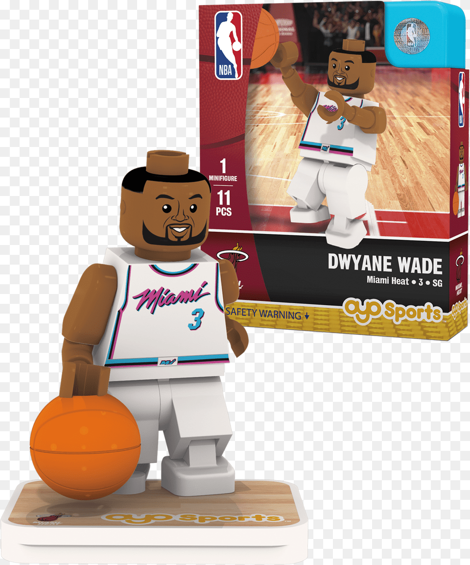 Oyo Sports Miami Heat Dwyane Wade Vice Uniform City Basketball Goal Golden State Warriors, Person, Baby, Face, Head Png Image