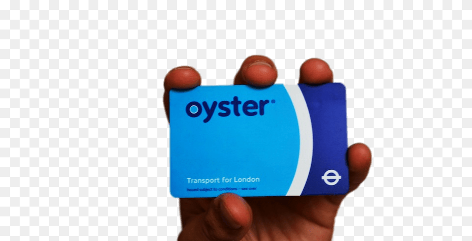 Oyster Card In Hand, Text, Business Card, Paper Free Png Download