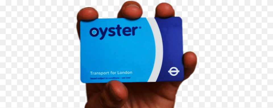 Oyster Card In Hand Transparent Sticker Oyster Card, Text, Can, Tin, Rubber Eraser Png Image
