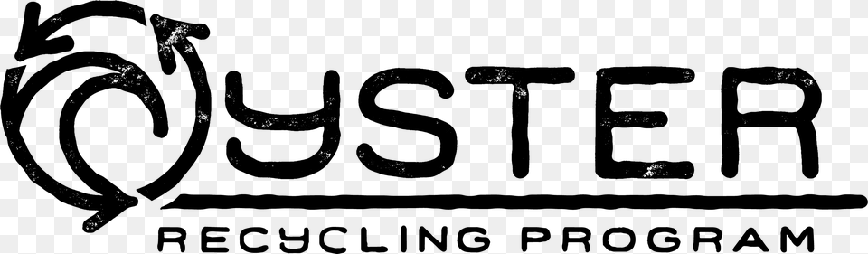 Oyster Recycling Program Calligraphy, Gray Free Transparent Png