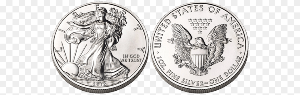 Oz American Eagle Silver Coin 2014 W Silver Eagle Mint Mark, Money Free Png