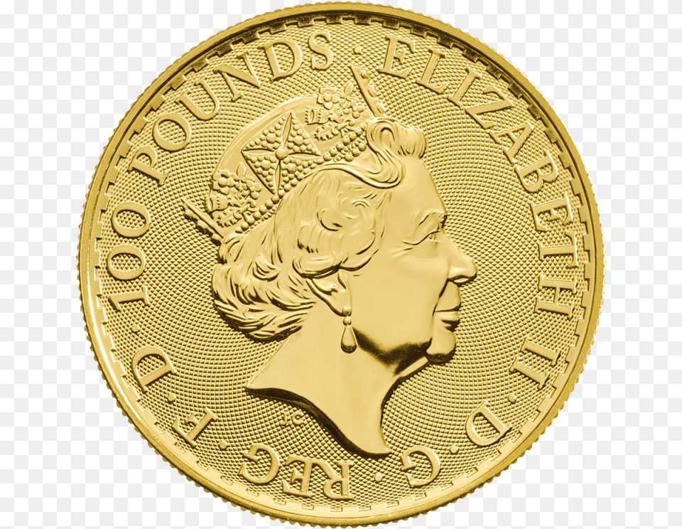 Oz Britannia Oriental Border Gold Coin 2019 Bitgild Royal Mint Britannia Coin 2020 Gold, Face, Head, Person, Adult Free Transparent Png