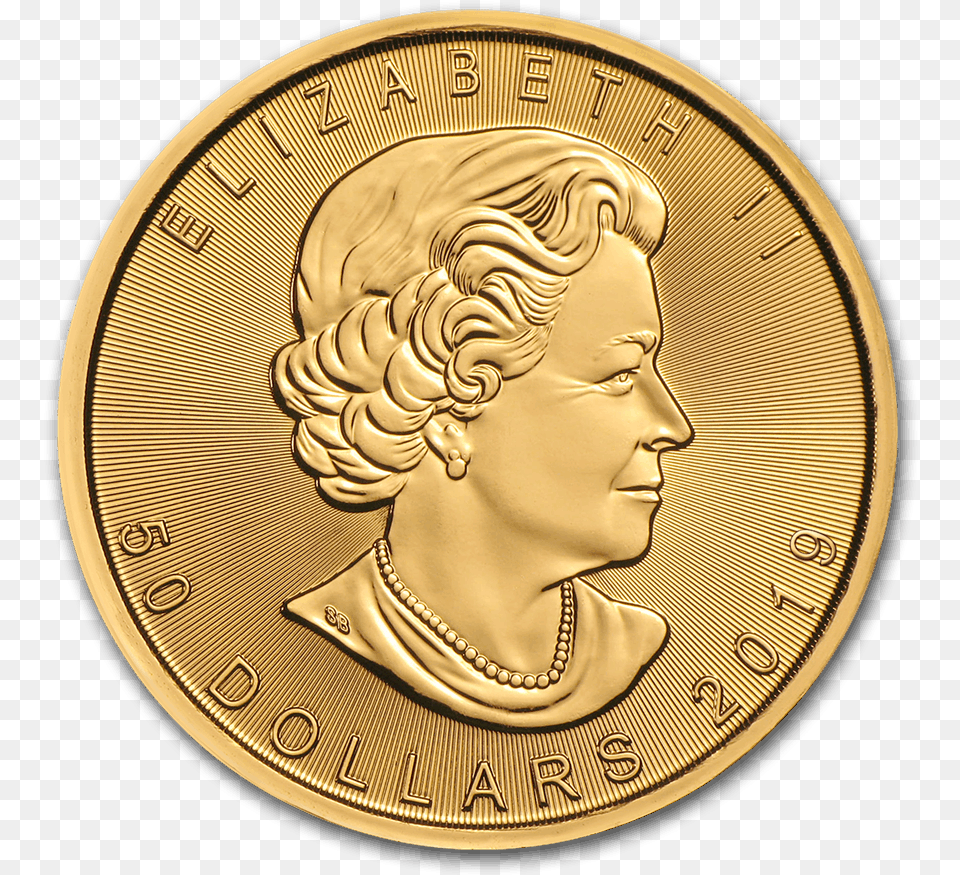 Oz Canadian Gold Maple Coin 2019 Obverse 2018 Gold Maple Leaf, Baby, Face, Head, Person Free Png Download
