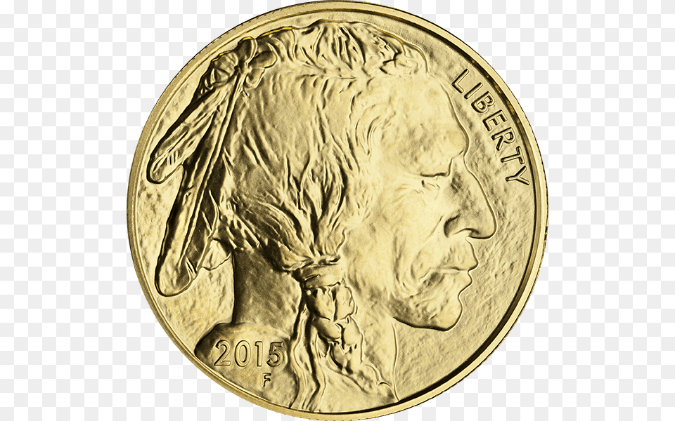 Oz Gold American Buffalo, Coin, Money, Face, Head Png Image