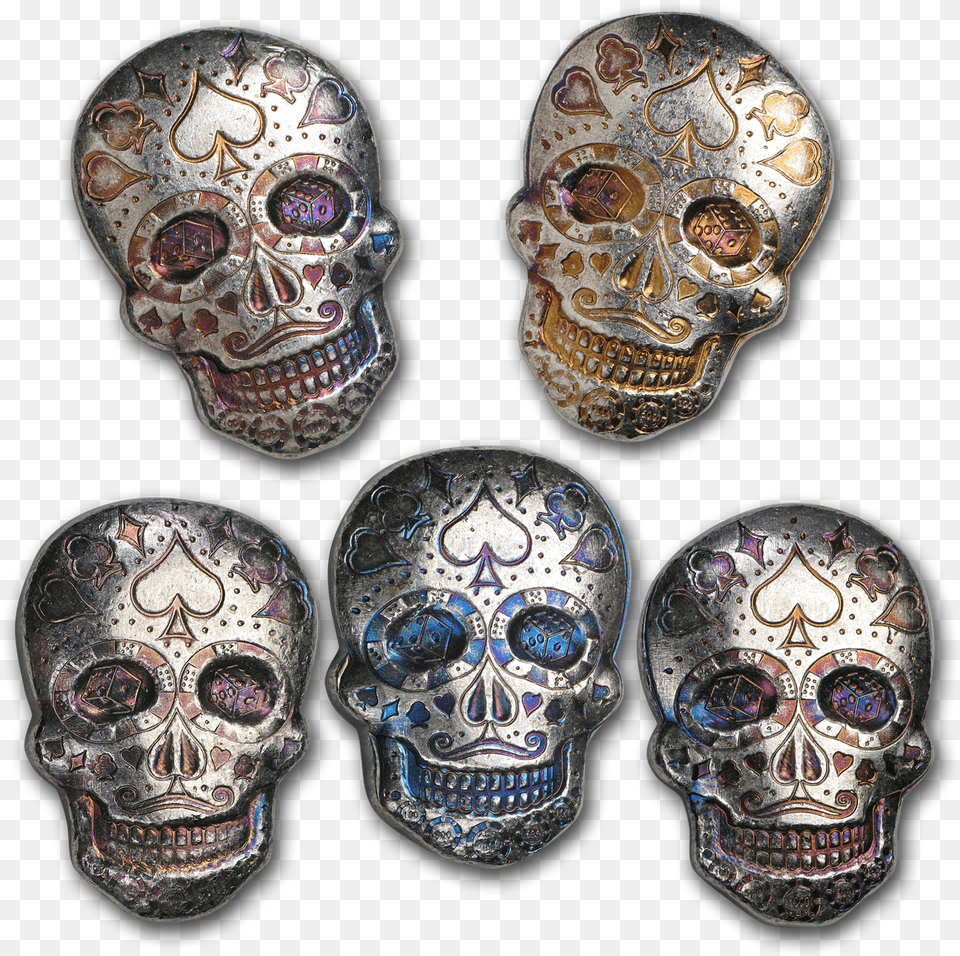 Oz Hand Poured Silver Skull Skull, Mask, Adult, Bride, Female Free Png Download