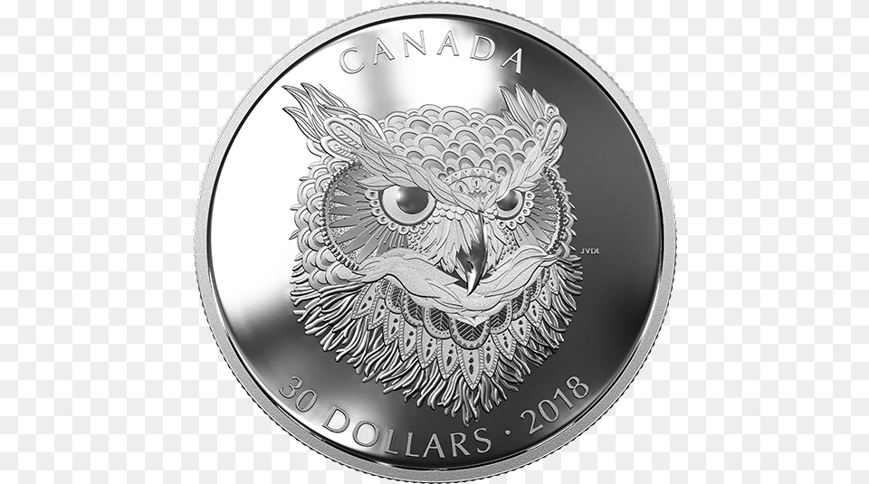 Oz Pure Silver Coin Zentangle Art, Money Png Image