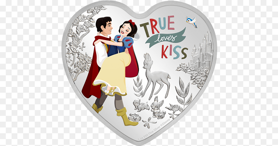 Oz Pure Silver Heart Shaped Coin Disney Love 2020 Coin Heart Shaped Silver, Adult, Female, Person, Woman Free Png
