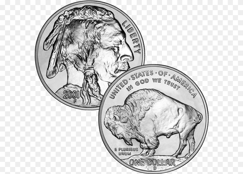 Oz Silver American Buffalo, Coin, Money, Person, Man Free Transparent Png