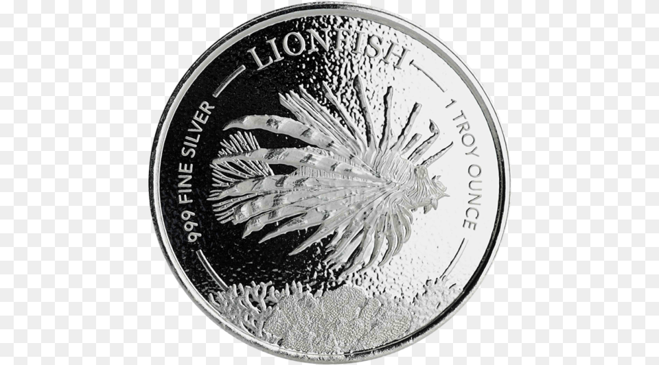 Oz Silver Lionfish 2019, Coin, Money Png