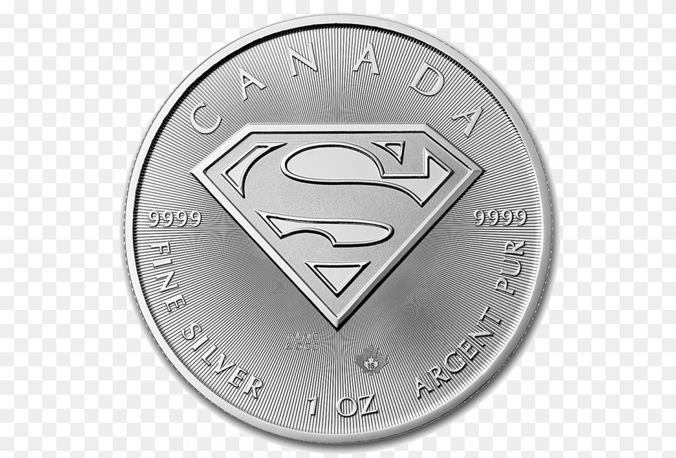 Oz Superman 1 Oz Superman Silver, Wristwatch, Coin, Money Free Png Download