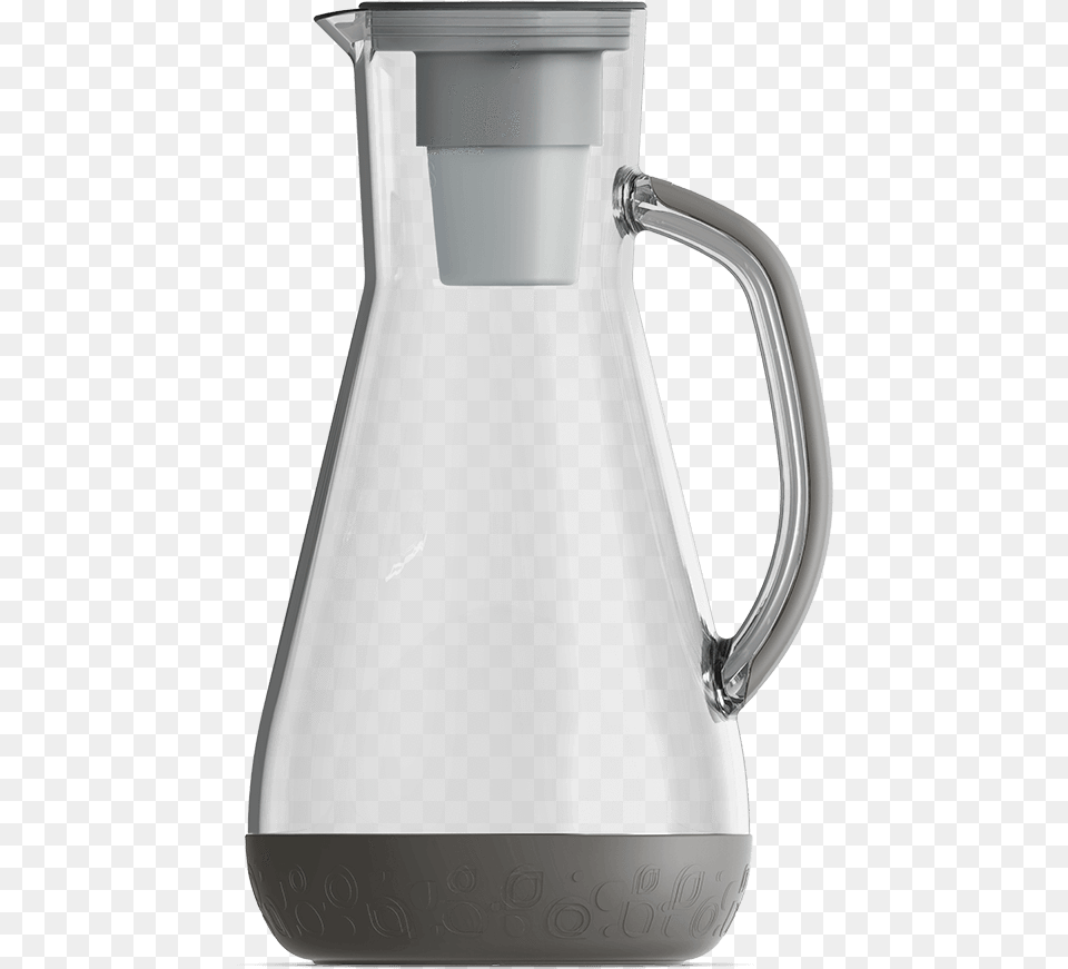 Oz Water Pitcher Grey With Filterclass Pitcher With Little Water, Jug, Water Jug Png Image