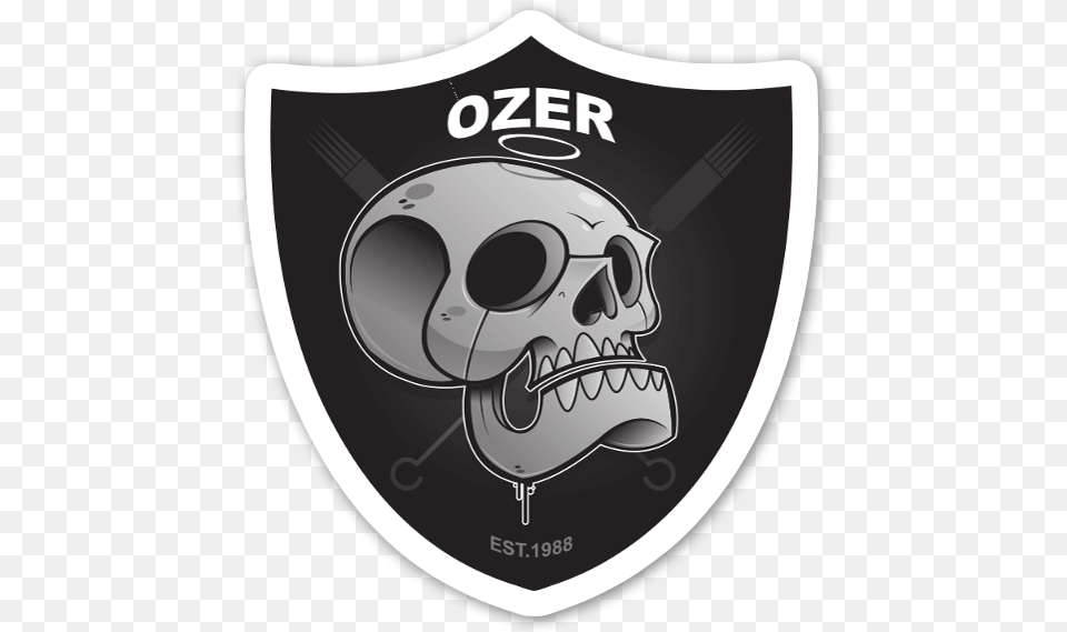 Ozer Raiders Sticker Graffiti Ozer, Emblem, Symbol, Disk Png Image