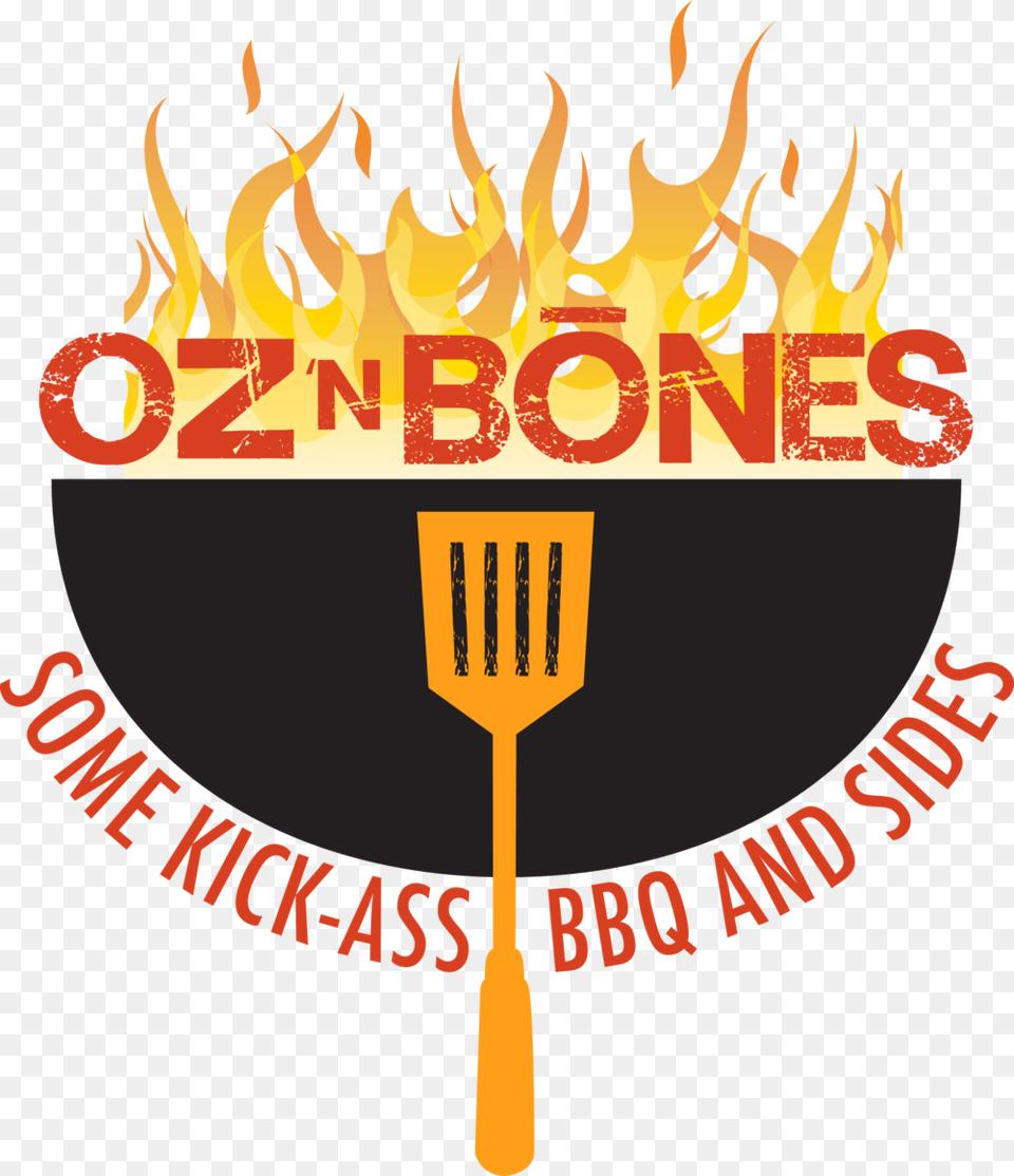 Oznbones Bbq, Cutlery, Fork, Fire, Flame Free Png Download