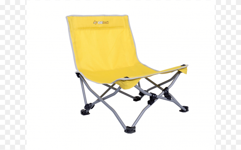 Oztrail Beachside Recliner Beach Chair Yellow Beachside Recliner Beach Chair, Canvas, Furniture, Cushion, Home Decor Free Png Download