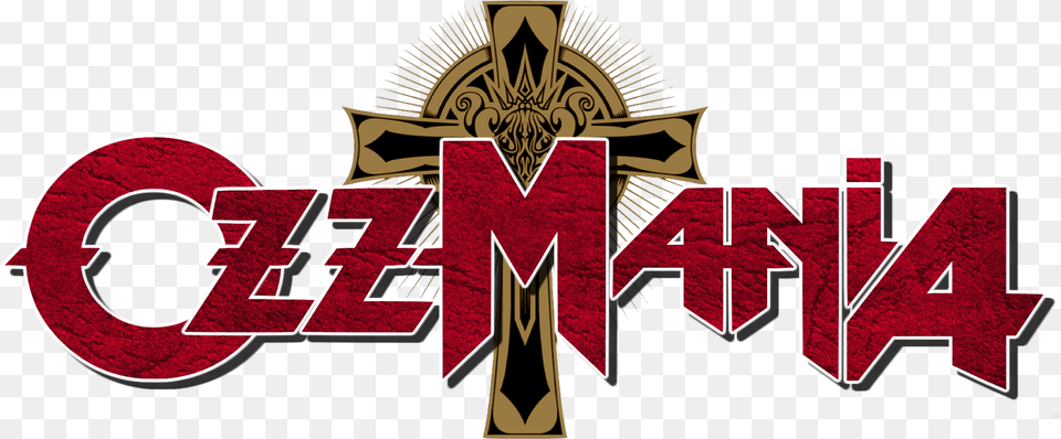 Ozzmania Logo Red Leather Gold Cross Sabbath The Rules Of Hell, Emblem, Symbol Free Transparent Png