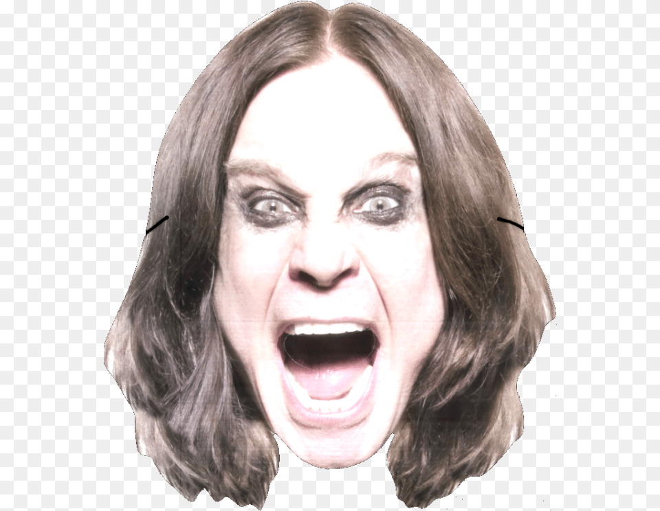 Ozzy Face Scream Promo Mask Scream Ozzy Osbourne Face, Adult, Shouting, Portrait, Photography Free Png Download