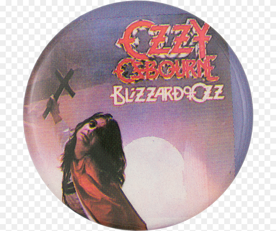 Ozzy Osbourne Blizzard Of Ozz Photograph Music Button Ozzy Osbourne Blizzard Of Oz, Disk, Dvd, Adult, Female Png