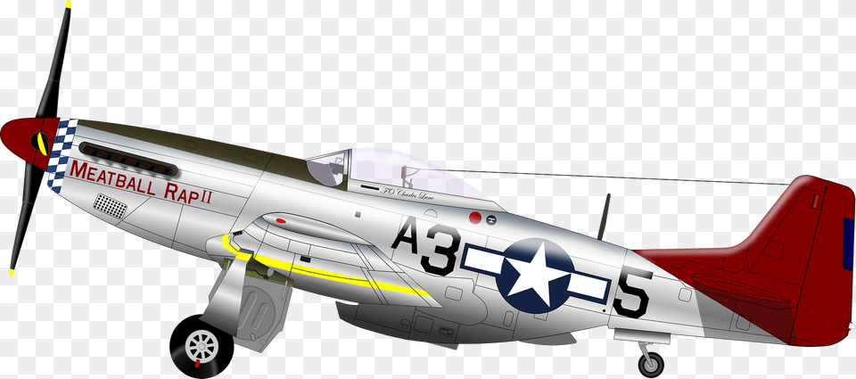 P 51 D 3 Red Tails Clipart, Aircraft, Airplane, Transportation, Vehicle Png Image