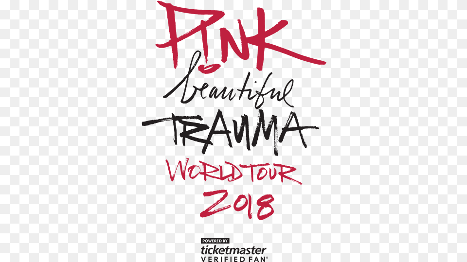 P Nk Beautiful Trauma World Tour, Handwriting, Text, Advertisement, Poster Free Transparent Png