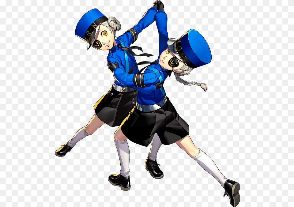 P5 Persona Twins Caroline Justine Velvetroom Persona 5 Dancing Caroline And Justine, Book, Comics, Publication, Adult Png Image