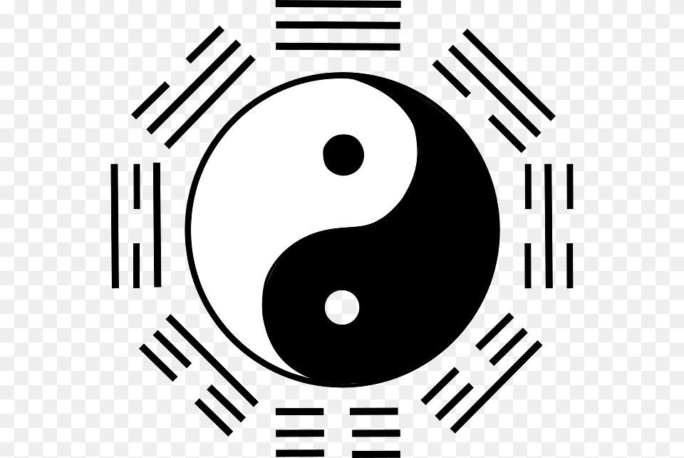 Pa Kwa Yin Yang Symbol, Number, Text Png Image