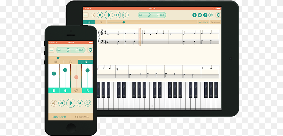 Pa Player Appdevices Piano Playing App, Electronics, Mobile Phone, Phone Free Transparent Png