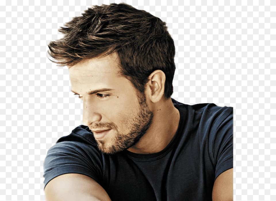 Pablo Alboran Looking Down Balayage Dark Hair Male, Adult, Portrait, Photography, Person Free Png