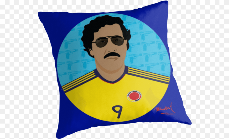 Pablo Escobar By Mqdesigns13 Portable Network Graphics, Cushion, Home Decor, Pillow, Accessories Free Transparent Png
