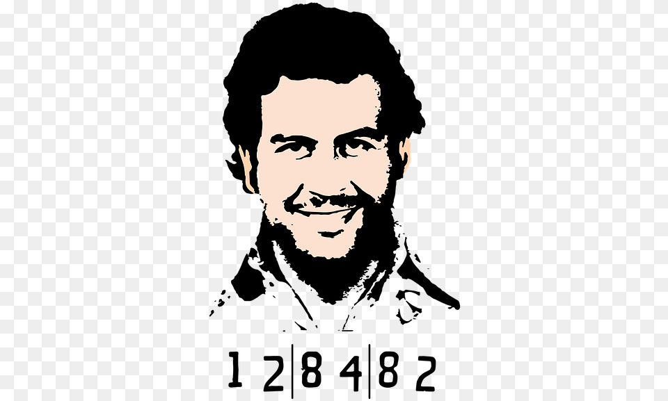 Pablo Escobar Graphics Design Sketch Shape Pablo Escobar Painting, Stencil, Face, Head, Portrait Free Png