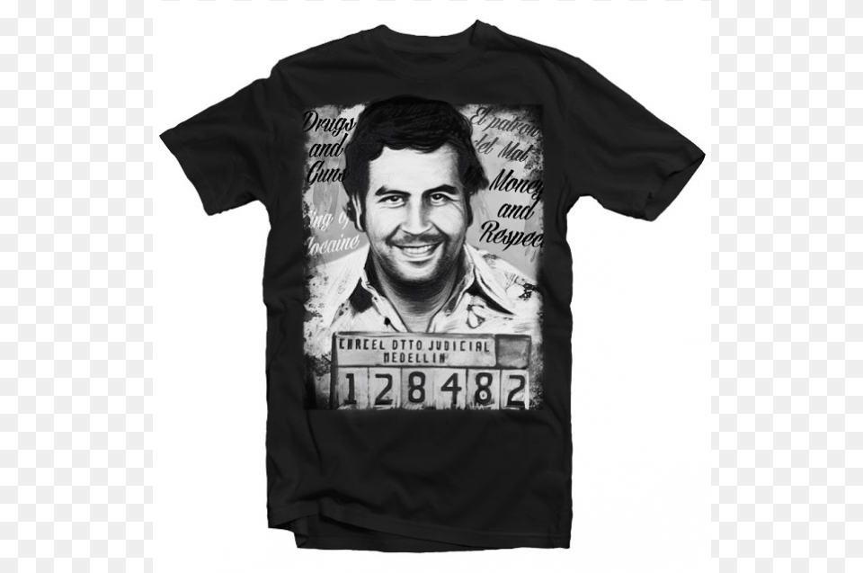 Pablo Escobar Mugshot Coffee Mug, Clothing, T-shirt, Face, Head Png