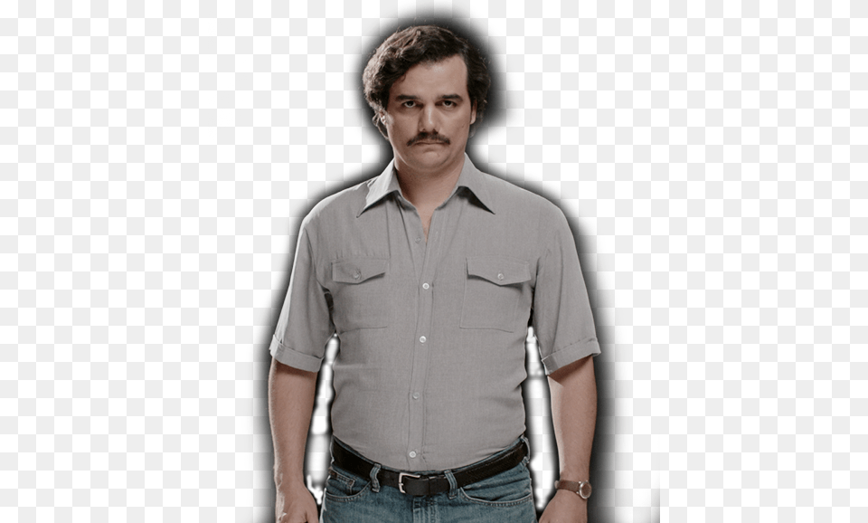 Pablo Escobar Pablo Escobar Television Movies Television Standing, Sleeve, Shirt, Clothing, Dress Shirt Free Transparent Png