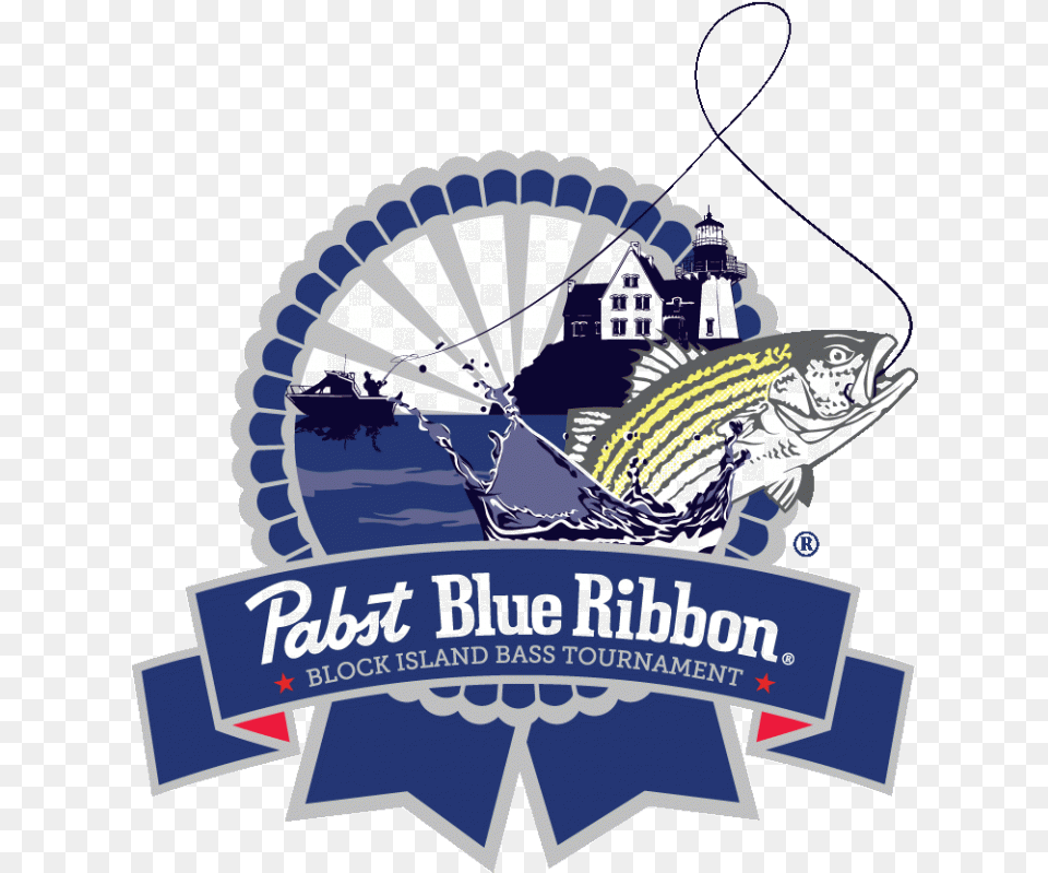 Pabst Block Island Striper Tourney Pabst Blue Ribbon Fishing Tournament, Logo, Machine, Wheel Free Transparent Png