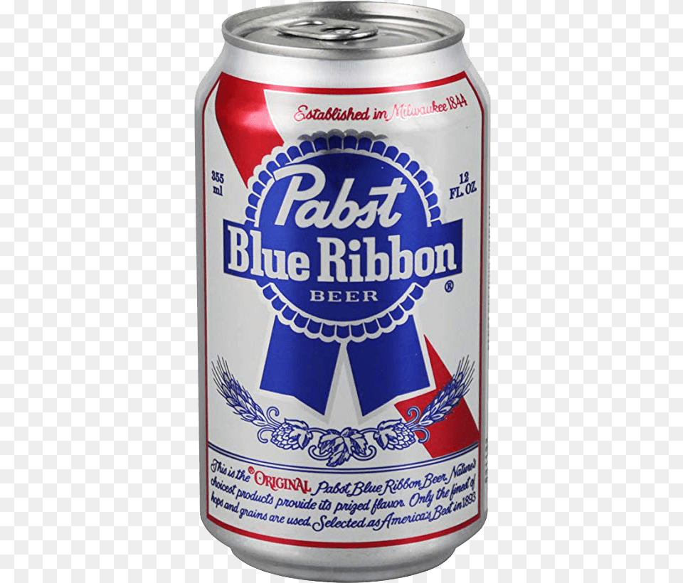 Pabst Blue Ribbon Beer, Alcohol, Beverage, Lager, Can Free Transparent Png