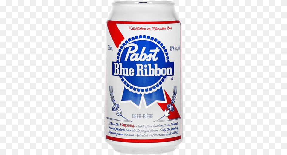 Pabst Blue Ribbon Beer Can, Alcohol, Beverage, Lager, Food Free Png Download