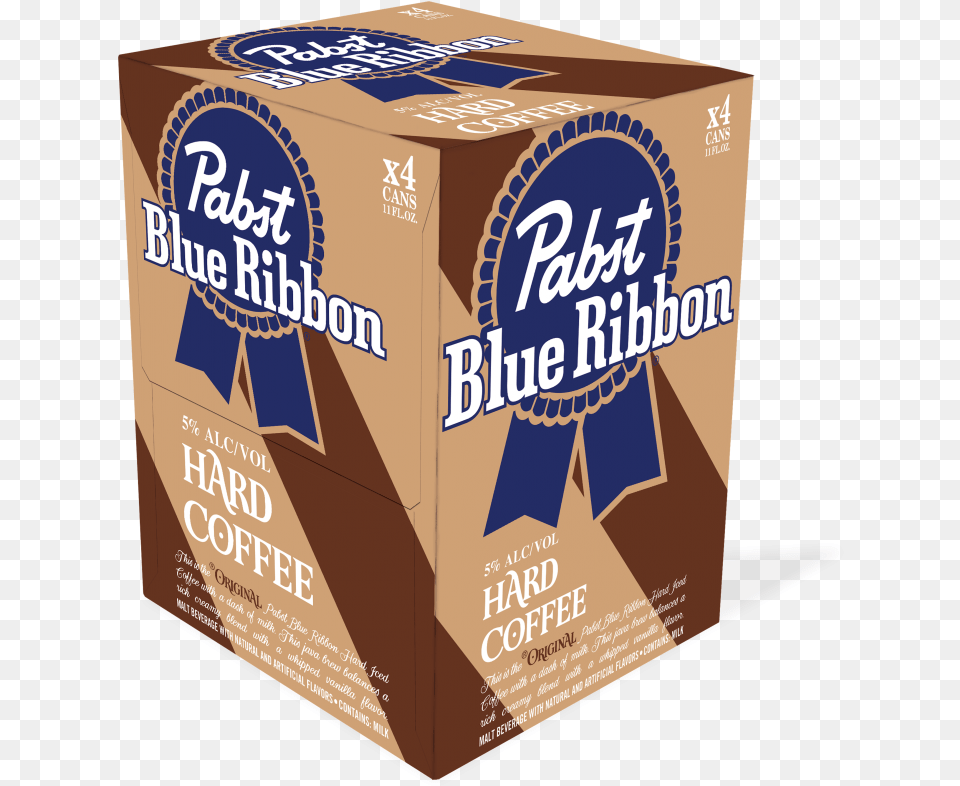 Pabst Blue Ribbon Hard Coffee Pabst Blue Ribbon Coffee Beer, Box, Cardboard, Carton, Package Png Image