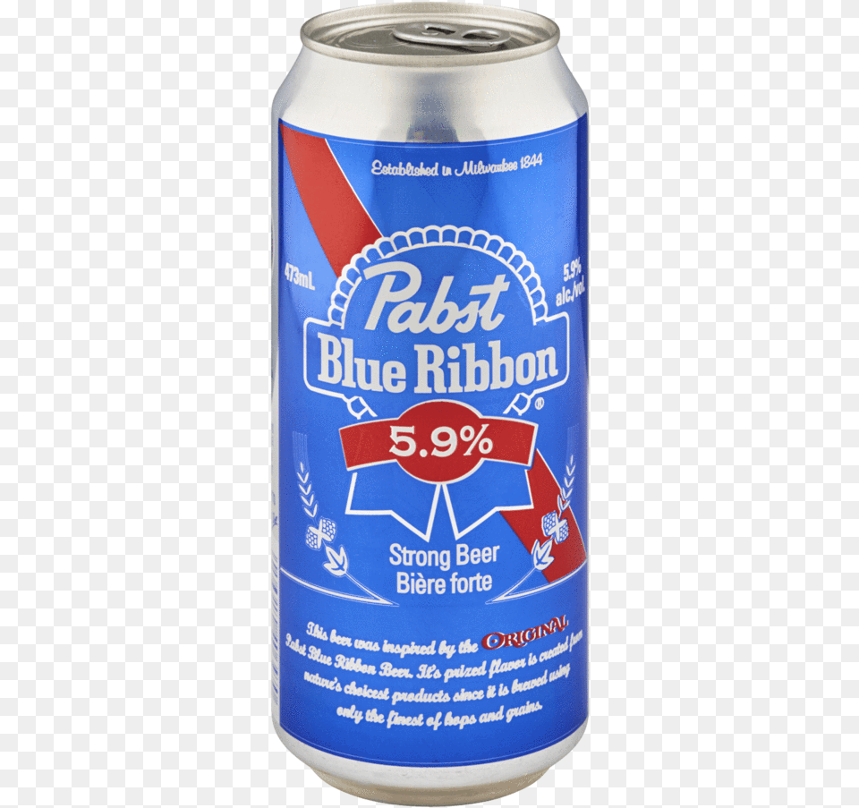 Pabst Blue Ribbon Pabst Blue Ribbon, Tin, Alcohol, Beer, Beverage Free Png Download