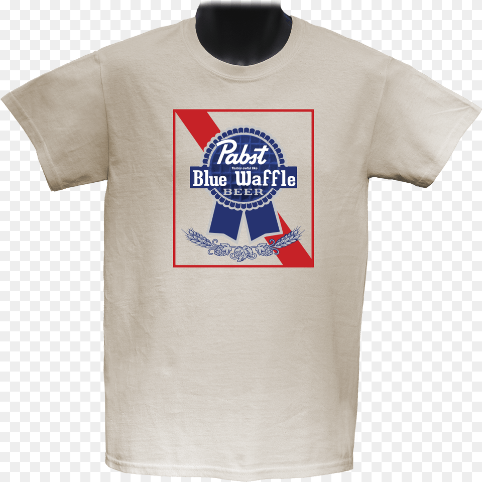 Pabst Blue Ribbon Parody T Shirt Pabst Blue Waffle Lulztees Transparent Pabst Blue Ribbon Logos, Clothing, T-shirt Png
