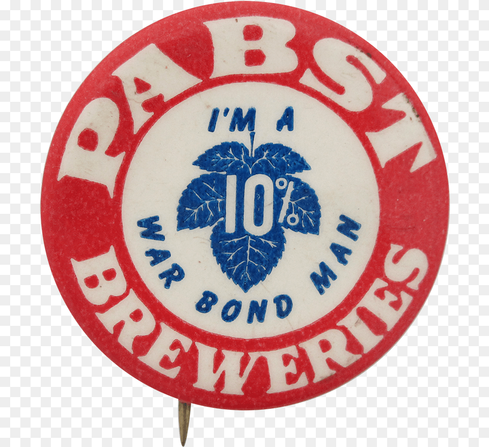 Pabst Breweries War Bond Man Circle, Badge, Logo, Symbol, Plate Free Png